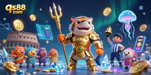 Engage in thrilling gameplay at qs88 com with a dynamic underwater casino scene, showcasing excitement and vibrant elements.