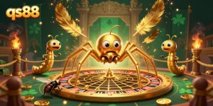 Watch the spider spin the qs88 roulette wheel while the centipede croupier interacts at the casino.